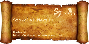 Szokolai Martin névjegykártya